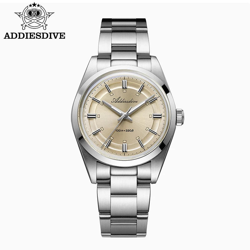 ADDIESDIVE 36mm Men's Quartz Watch 100m Water Resistance VH31 Movement BGW9 Super Luminous K1 Domed Glass Stainless Steel Case image 3