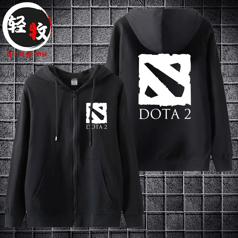 

Толстовка Dota2 с капюшоном на молнии, хлопковая, повседневная, с длинными рукавами, для весны, осени и зимы, верхняя одежда из полиэстера с принтом