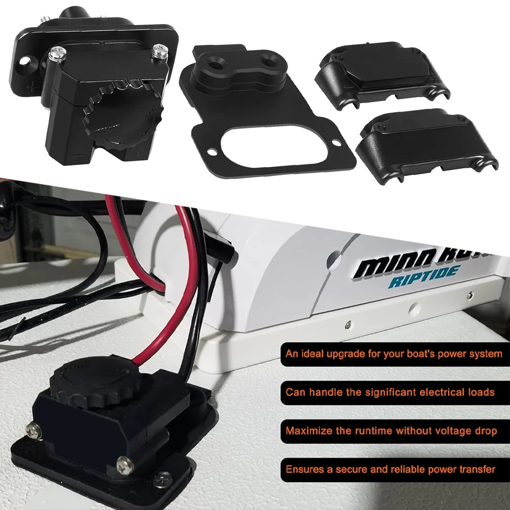 

for Marine 12-48V DC Power Connector Kit - 027-0004-KIT Outboard Trolling Motor Plug Quick Connect for Battery Connections