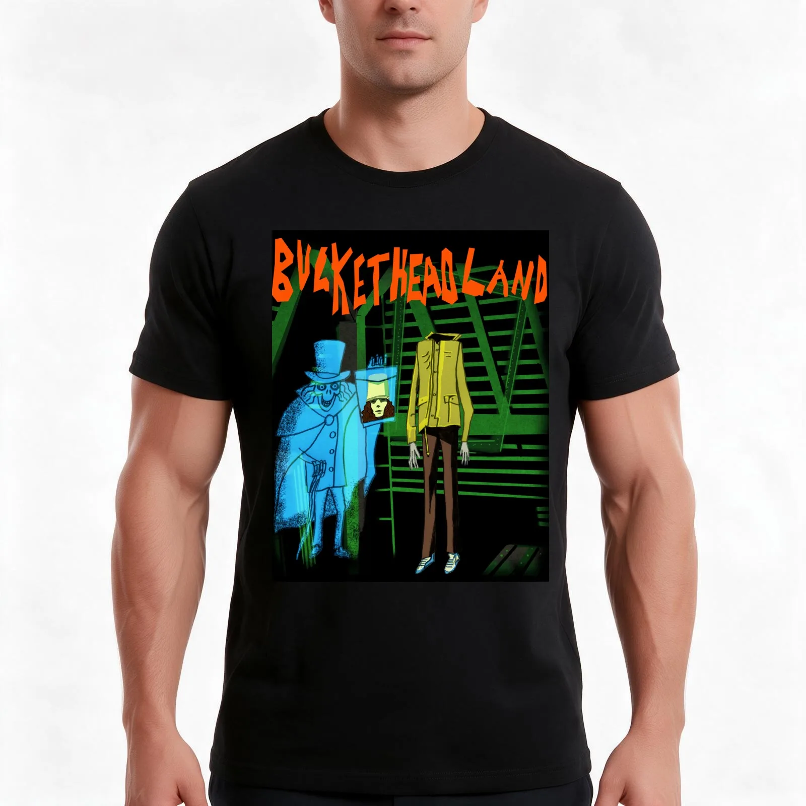 buckethead pike tour 2021 buldes T-Shirt, Summer Casual Cotton Tee, Oversized Streetwear Tops, Vintage Graphic Print