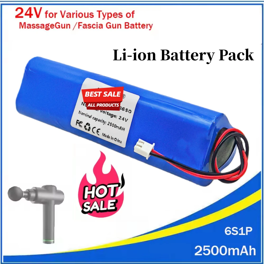 

24V 2500mAh Li-ion Rechargeable Battery Pack for Phoenix A1 Massage Gun,Fascia Gun