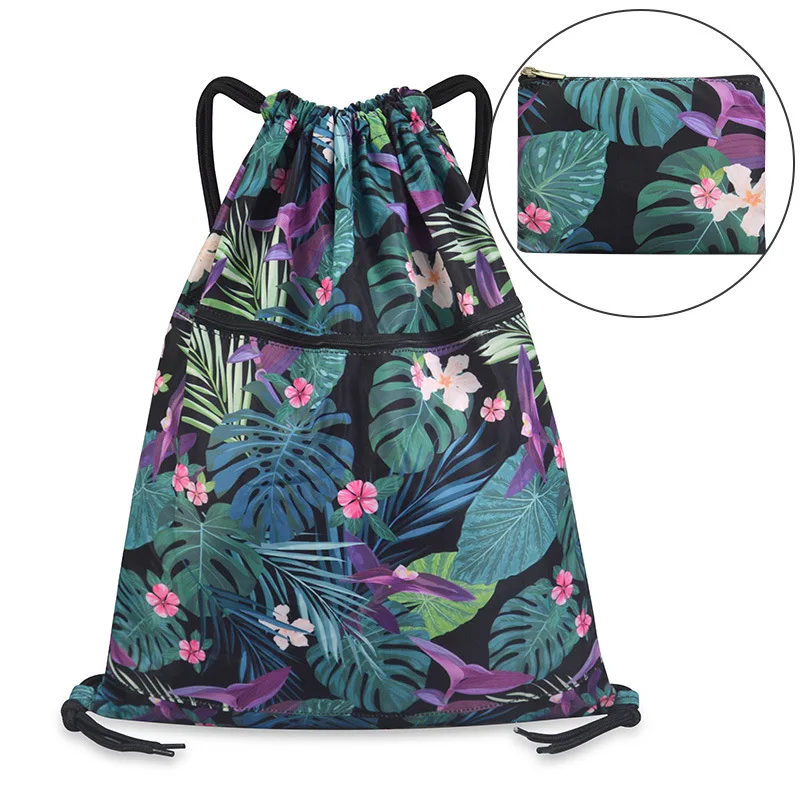 

Складной рюкзак на шнурке для мужчин и женщин, простой водонепроницаемый спортивный рюкзак для путешествий и отдыха на открытом воздухе