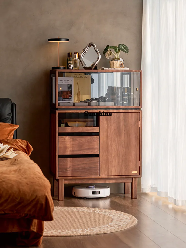 

Living room solid wood sofa side cabinet, living room locker, display cabinet