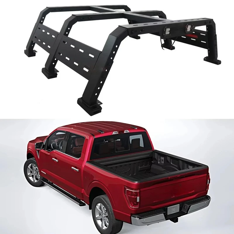 Factory Hot Sale Heavy Universal 4X4 Overlanding & Off-Road Adjustle UTE Roof Cage Pickup Truck Tub Rack