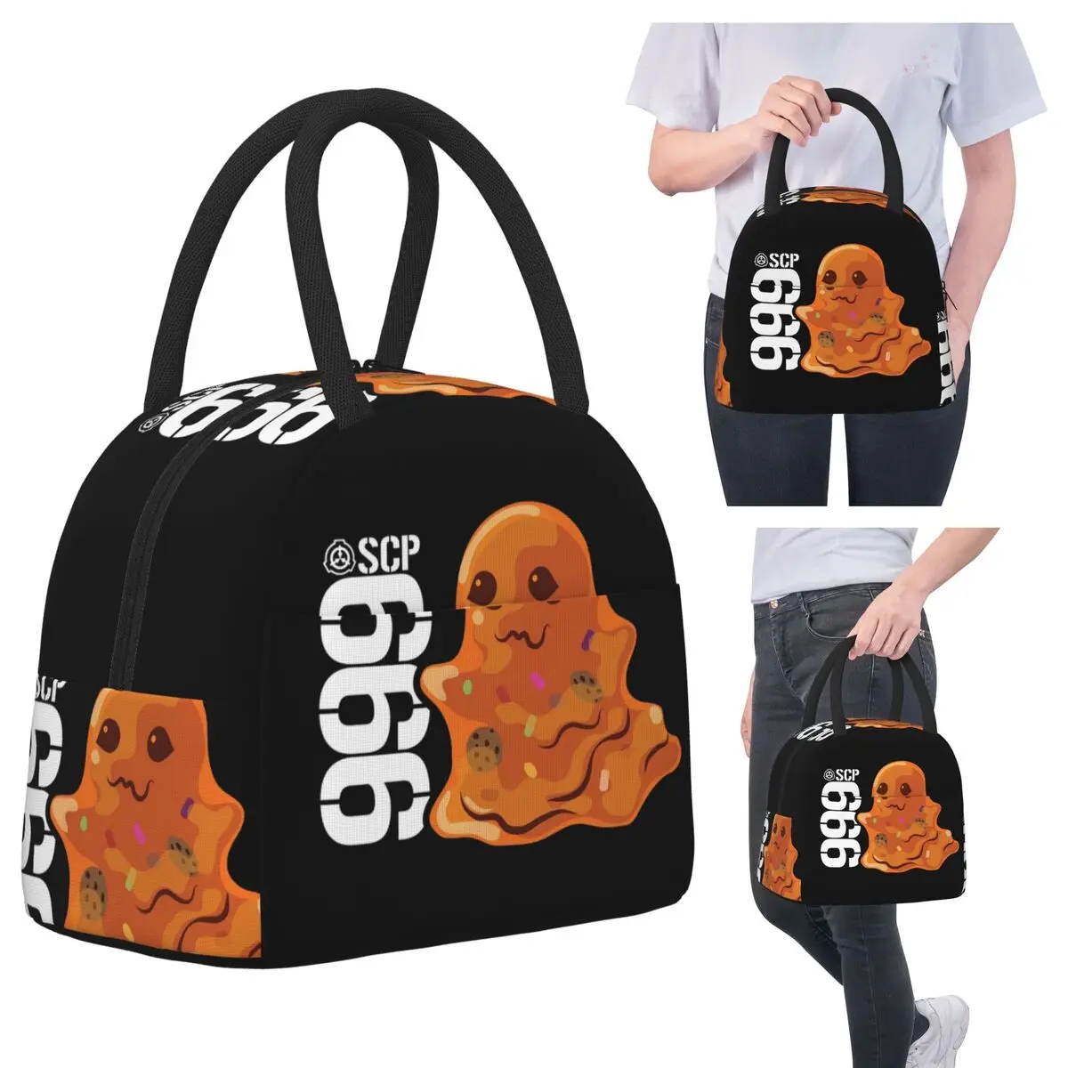 

SCP 999 Tickle Monster SCP Foundation Insulated Lunch Bag for Women Office Cooler Thermal Food Box Tote Leakproof Lunch Boxes