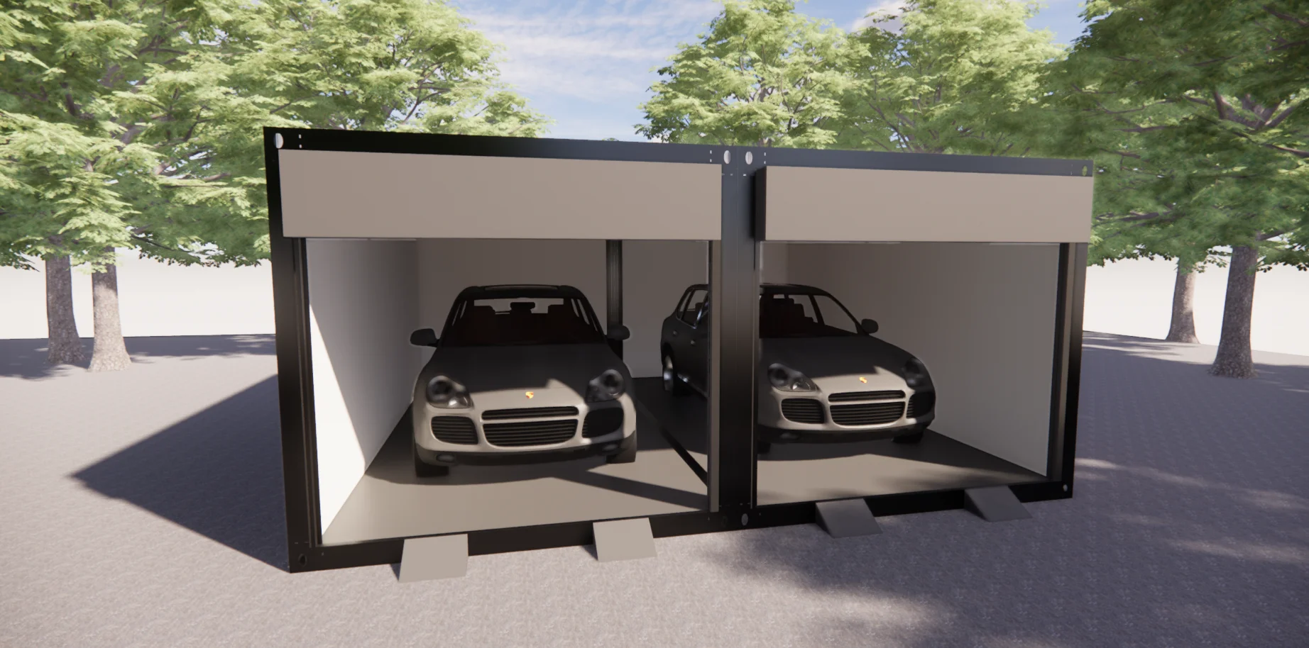 Wholesale Modern Custom Portable Garage Steel Structure Garage Building Prefabricated Car Garage
