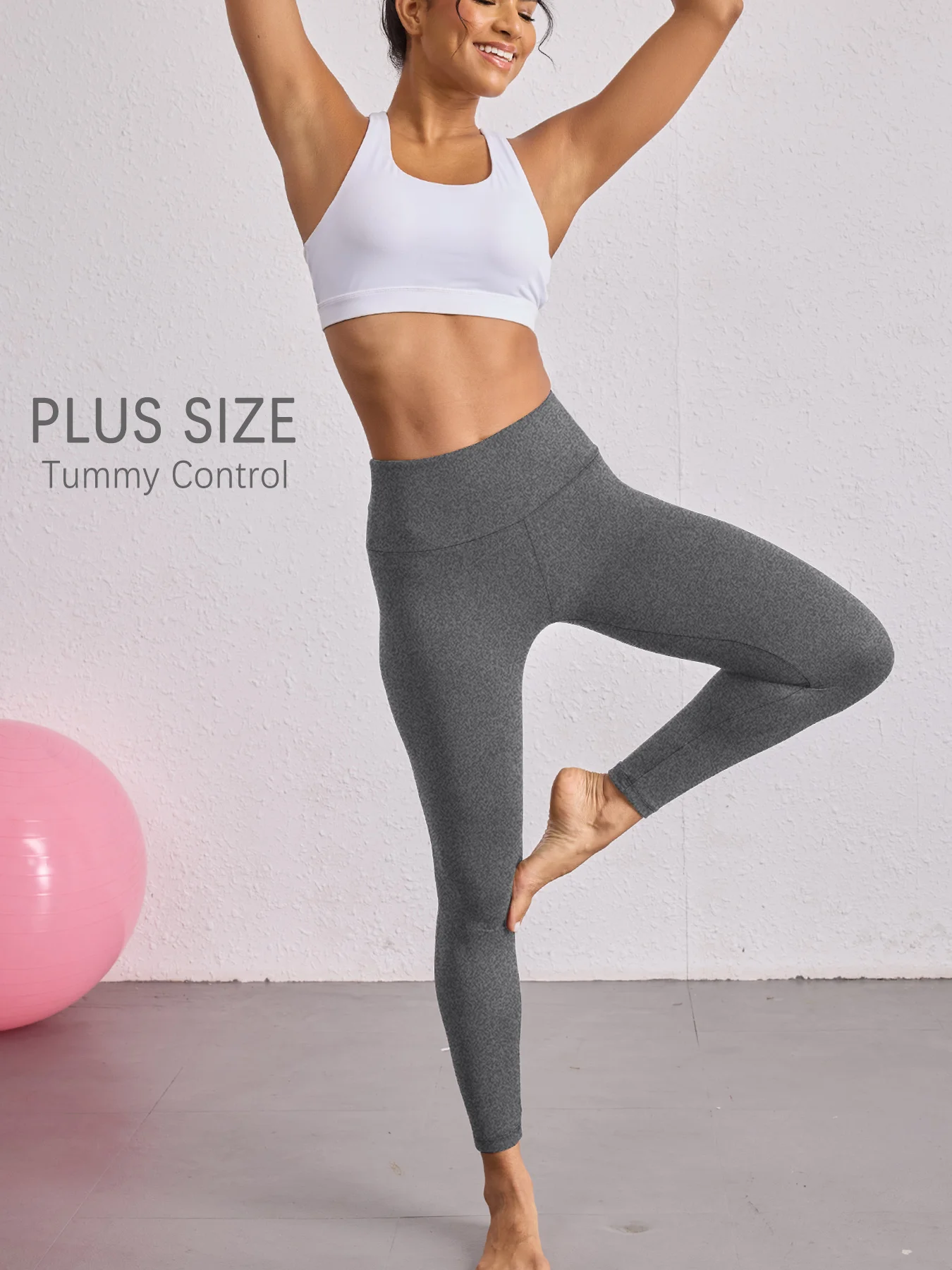 

Женские леггинсы больших размеров с высокой талией - супермягкая ткань с эффектом коррекции живота, идеально подходят для йоги, бега и домашних занятий.