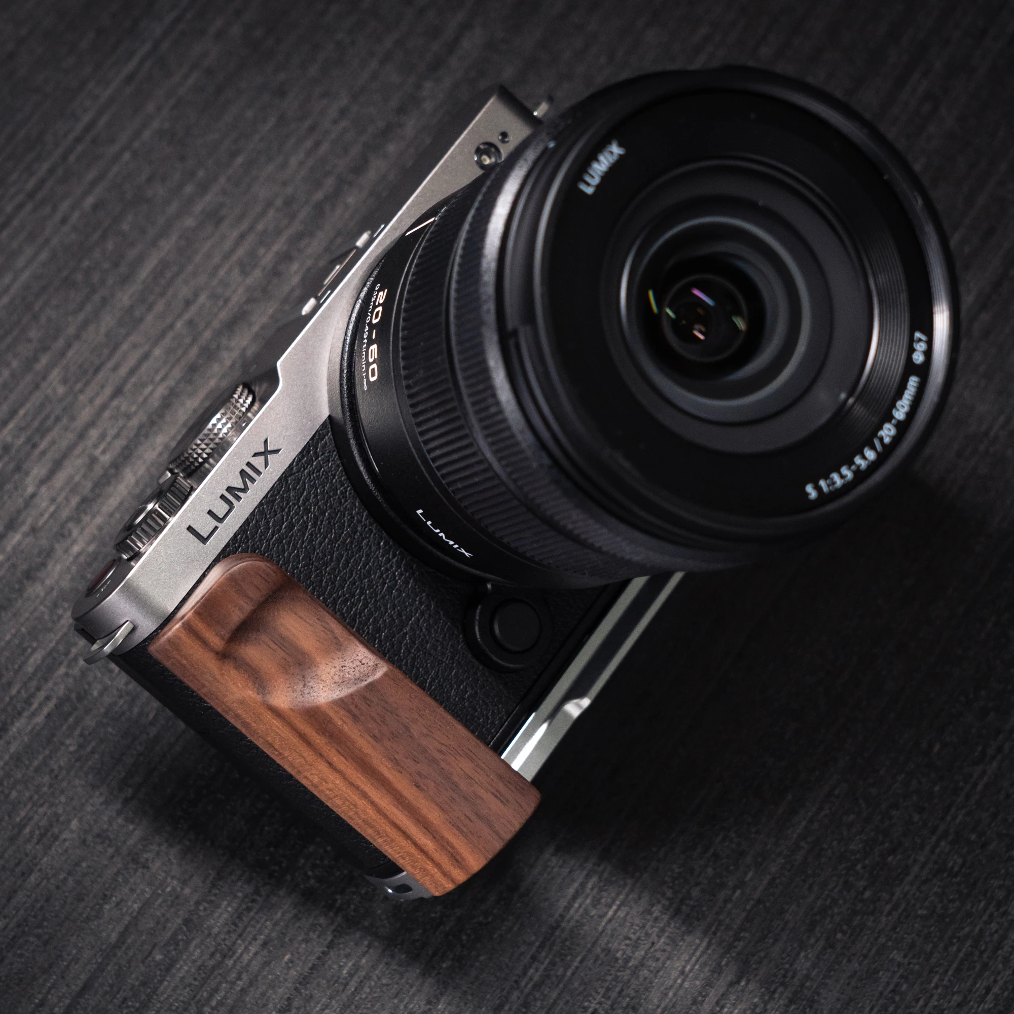 Holz-Handgriff L-Halterung für Panasonic Lumix S9 Kamera mit Schnellwechsel-L-Platten-Halterung Ultraleicht mit Legierungsbasis – Detail 16