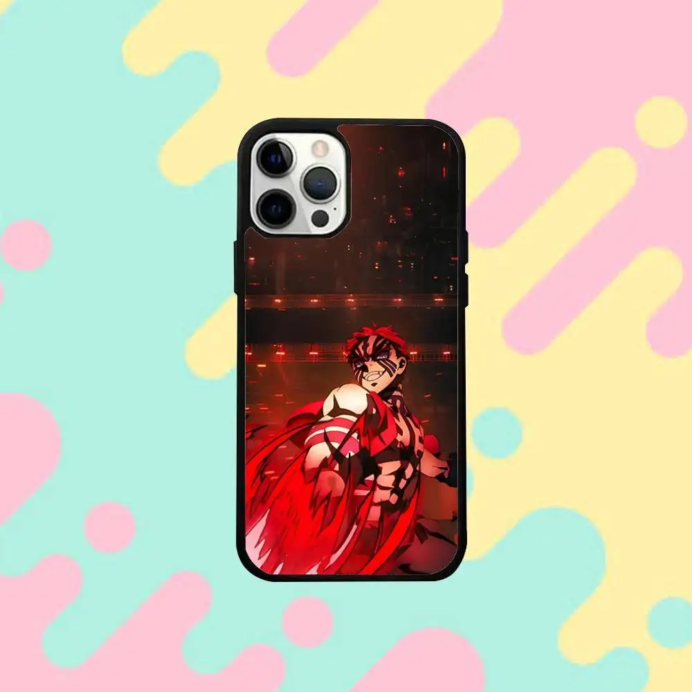 حافظة هاتف D-Demon Akaza S-Slayer لهاتف iPhone 16e,16,15,14,13,12,11,Plus,Pro,Max, Mini Magsafe شحن لاسلكي مغناطيسي
