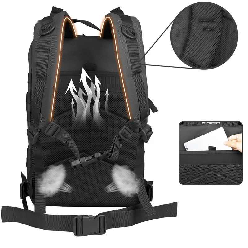 Taktischer Rucksack große 3 Tage Molle Tasche Rucksack Bug Out Tasche für Camping Jagd Wandern mit USA Flagge Klett verschluss