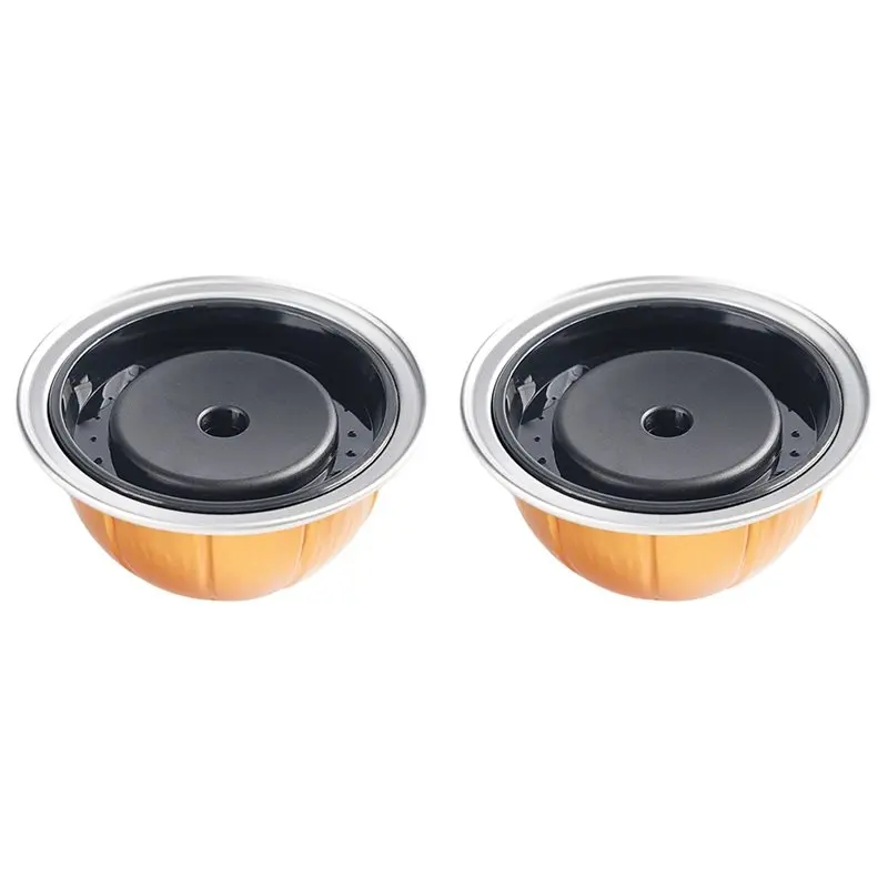 ABKW-Reusable Filters And Capsule Shells For Nestlé Vertuoline Next Creamy Coffee 2Pc A