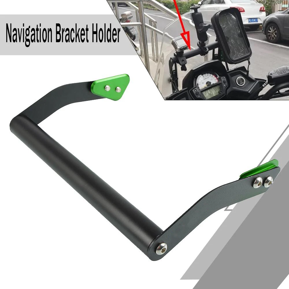 

2023 Motorcycle GPS Navigation Bracket Supporter Holder For KAWASAKI Versys 650 KLE650 KLE 650 2015- 2019 20 2021 2022 Versys650