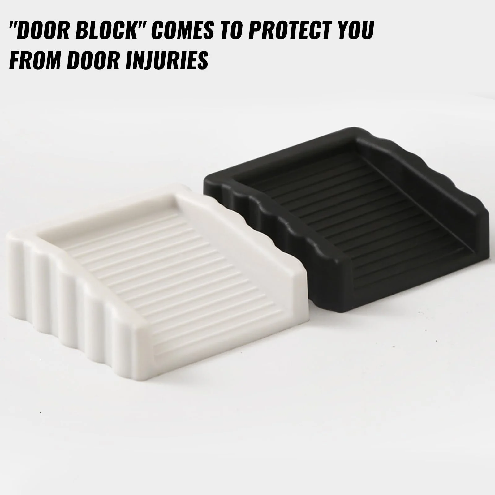 Creative Windproof Door Stopper Wooden Floor Doorstop Anti-Slip Heavy Duty Rubber Door Wall Protector Set For Carpet Tile Wooden