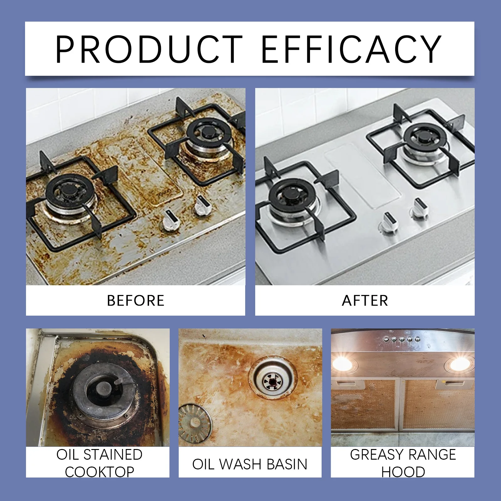 Multi Heavy Duty Purpose Cleaner Spray Kitchen Degreaser Tile Stain Remover Concentrated Formula Eco Friendly Surface Safe Home