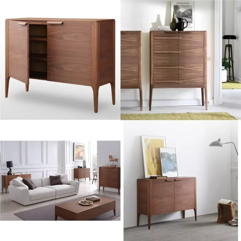 Wood Sideboard Cabinet for Home Bedroom Dining Room Modern Nordic Unique Design Solid Furniture 1 Piece