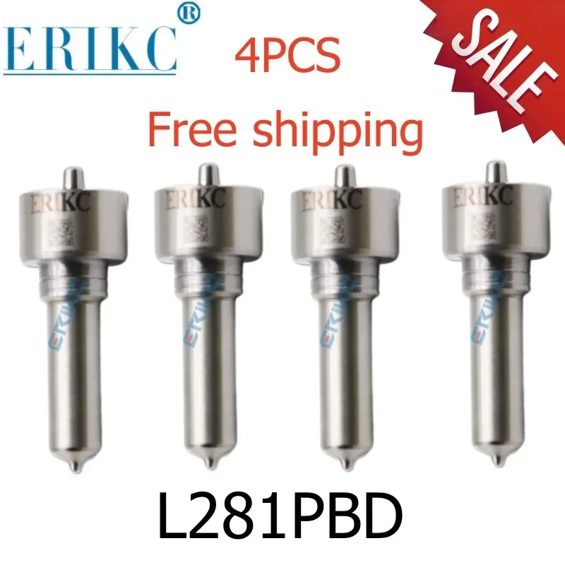 

4PCS L281PBD Injections Common Rail Nozzle Auto Engine Spare Part Nozzle Sprayer L281 PBD for Diesel Fuel Injector EJBR05501D