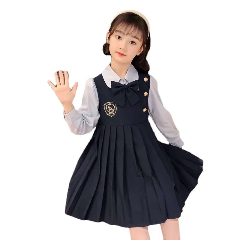 2026 autumn Teens Girls Boys Cloth Jk Uniform Bow Blouse Shirt Top Bottom Skirt or Short Pants Children Set Korea 8 10 12 Year