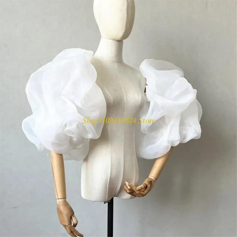 vestido-novia-con-mangas-extraibles-n5ke-cubrebrazos-elasticos-mangas-abullonadas-para-vestido-novia