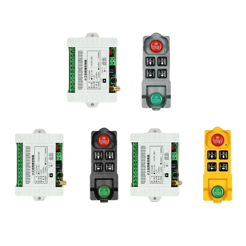 

Electric Door Controller Set Gate Entry Long Distanced Wireless Remote Control Switches Set 4-Channel 433MHz -105dBm