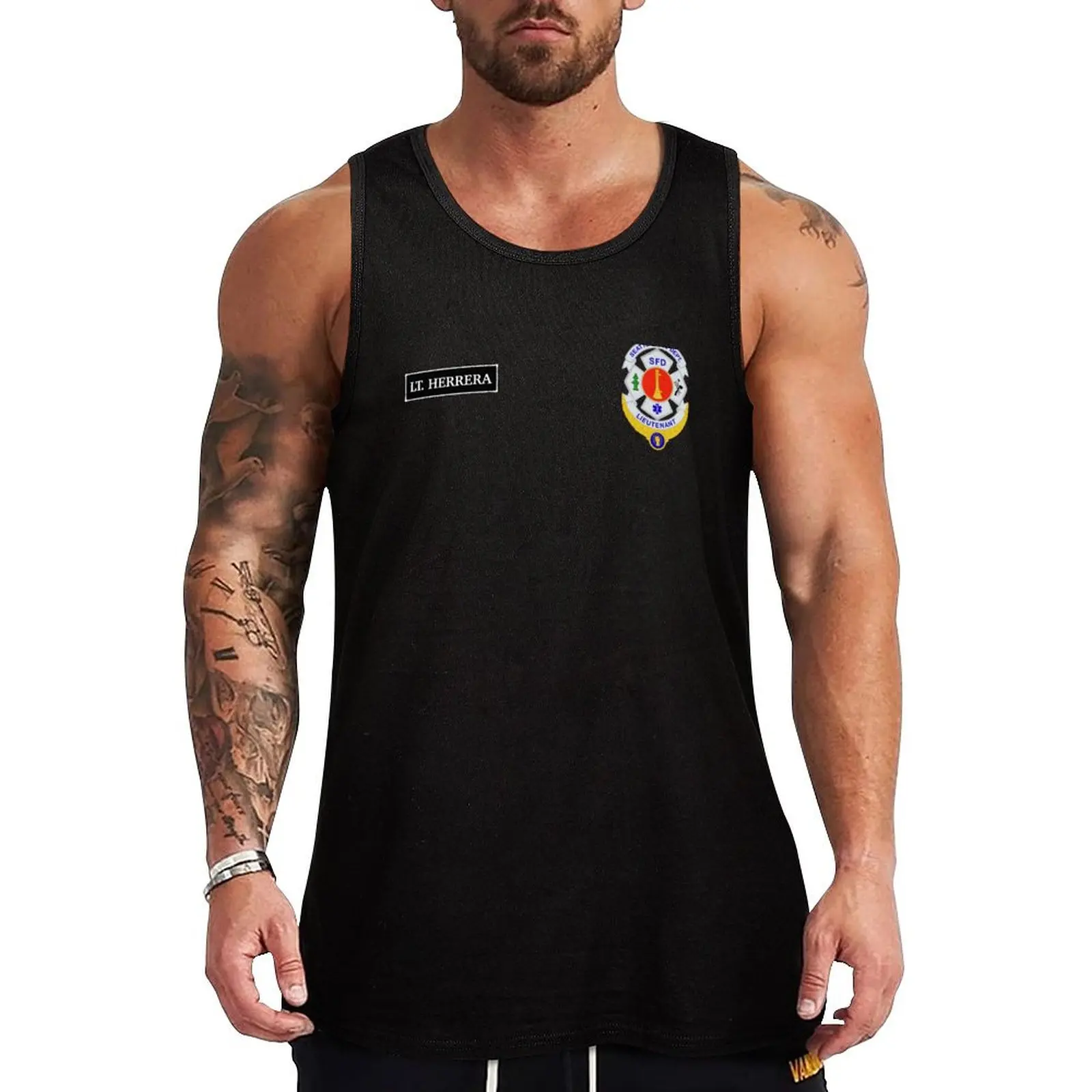 

STATION 19 - LT. HERRERA - SHIRT WITH BADGE Tank Top summer Men's tops Short sleeve