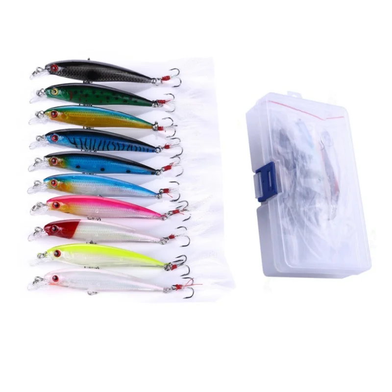 10Psc Submerged Minol Laser 9cm8g Set Lua Bait Sound Pearl Long Cast Bass Mandarin Fish Blackfish Fresh Water Bait