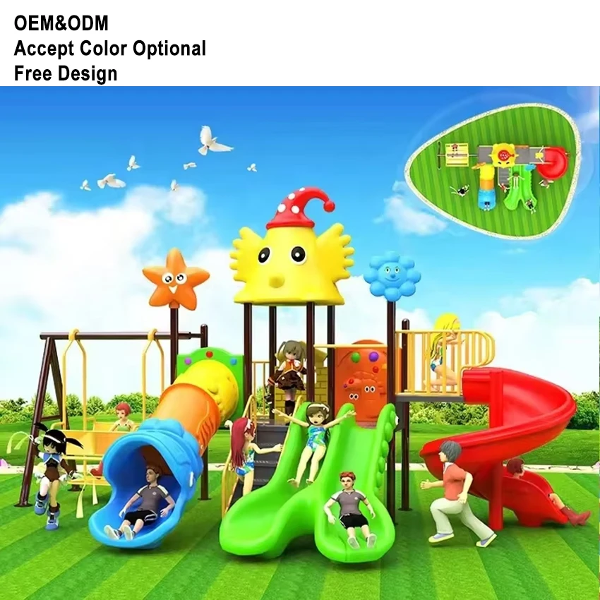 

Hot Sale Children's Theme Equipment Wholesale Small Playsets Equipment Vendors Playground Outdoor Playhouse Stand Plastic Slide