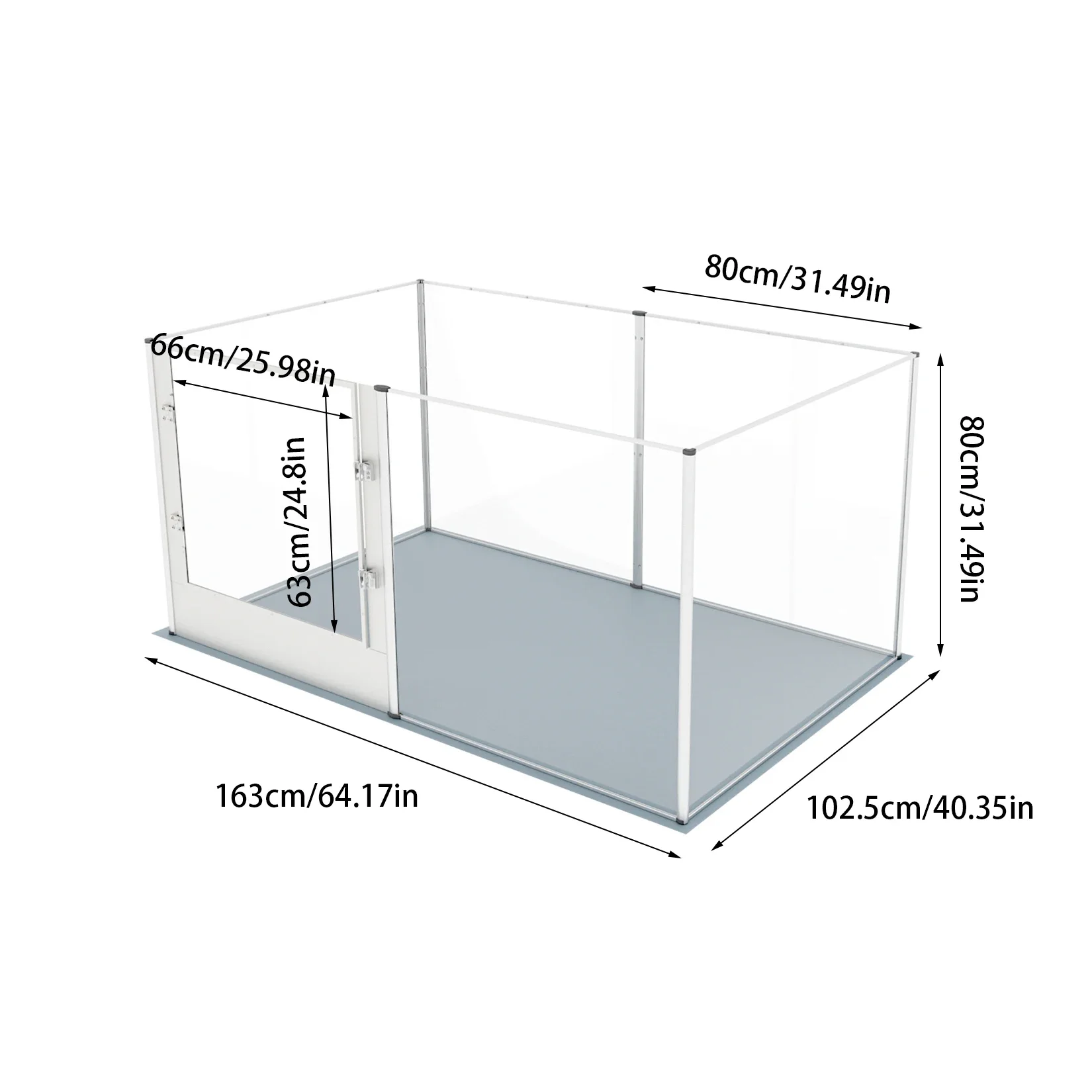 6 Panelen Grote Acryl Honden Box Hek Voor Indoor Heavy Duty Pet Kennels Krat Whelping Box Met Waterdichte Mat