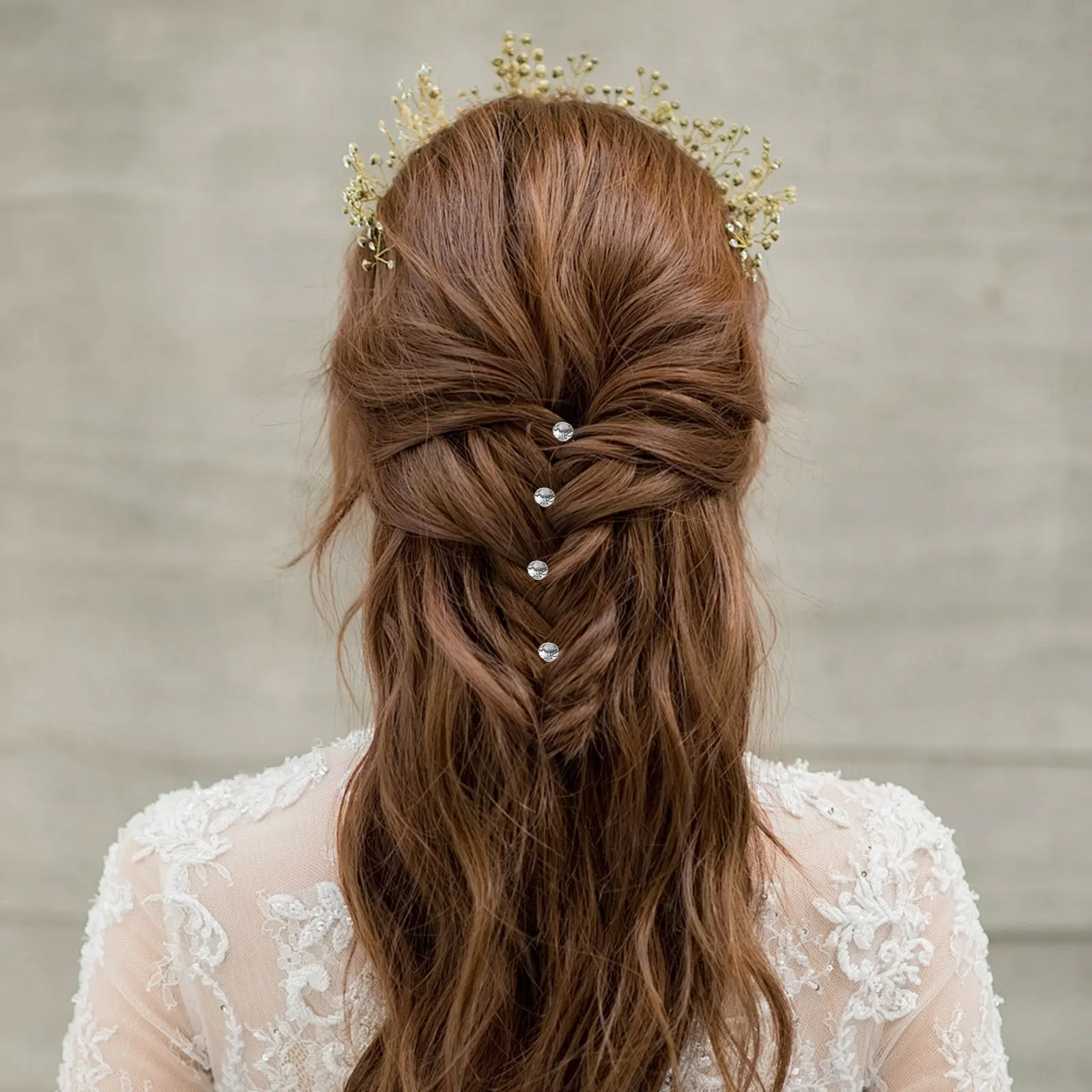 24Pcs Rhinestone Spiral Hairpins Elegant Shiny Bridal Hair Accessories Wedding Prom Party Hair Clips Ponytail Hairpin