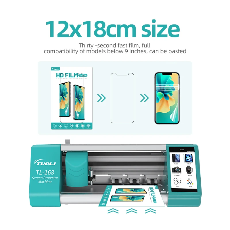 TuoLi TPU HD Clear Soft Hydrogel Film Plotter Sheet Moble Phone Screen Protector Cutting Machine