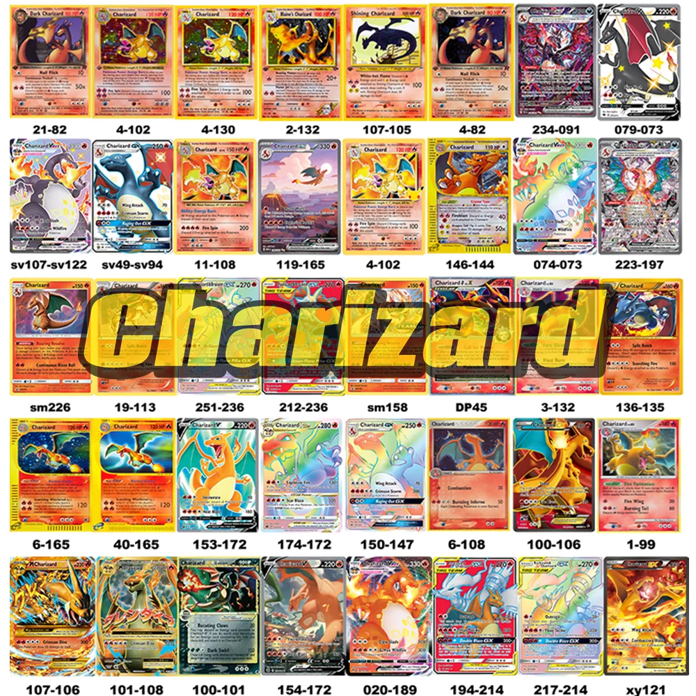 Charizard Pokemon Cards 1st Edition Charizard 1996 Base Set SV/Team Rocket Foil Rare Cards Game Collection Card PTCG Proxy Cards