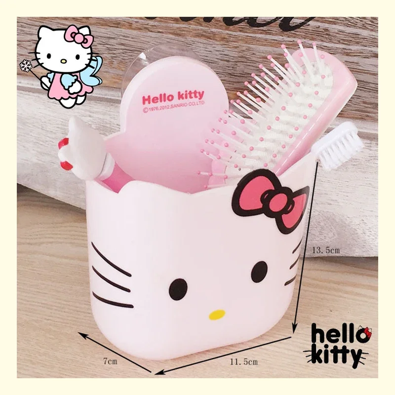 ハローキティ収納ボックスバスルームゴミ箱歯ブラシラック漫画吸盤収納バケットキッチン収納ラック家庭用