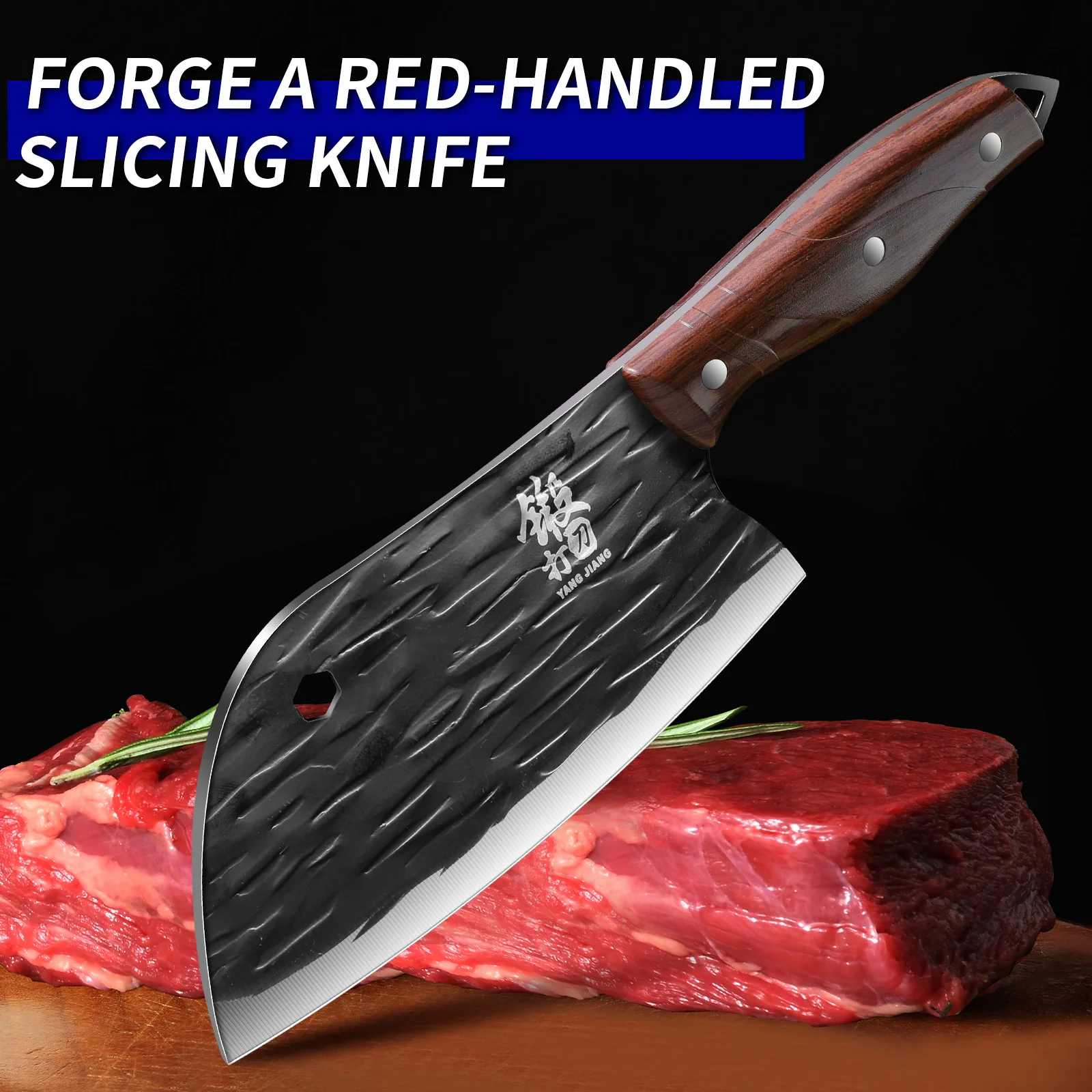 Cuchillo de cocina forjado multiusos, cuchillo de corte de acero inoxidable para verduras y carne, accesorios de cocina ideales, regalo. Utensilios de cocina