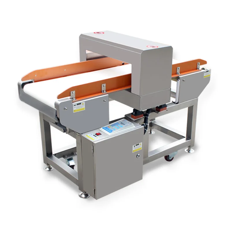 Food Metal Detector Packaging Aluminum Foil Bag White Conveyor Belt Gold Inspection Machine Automatic Food Grade