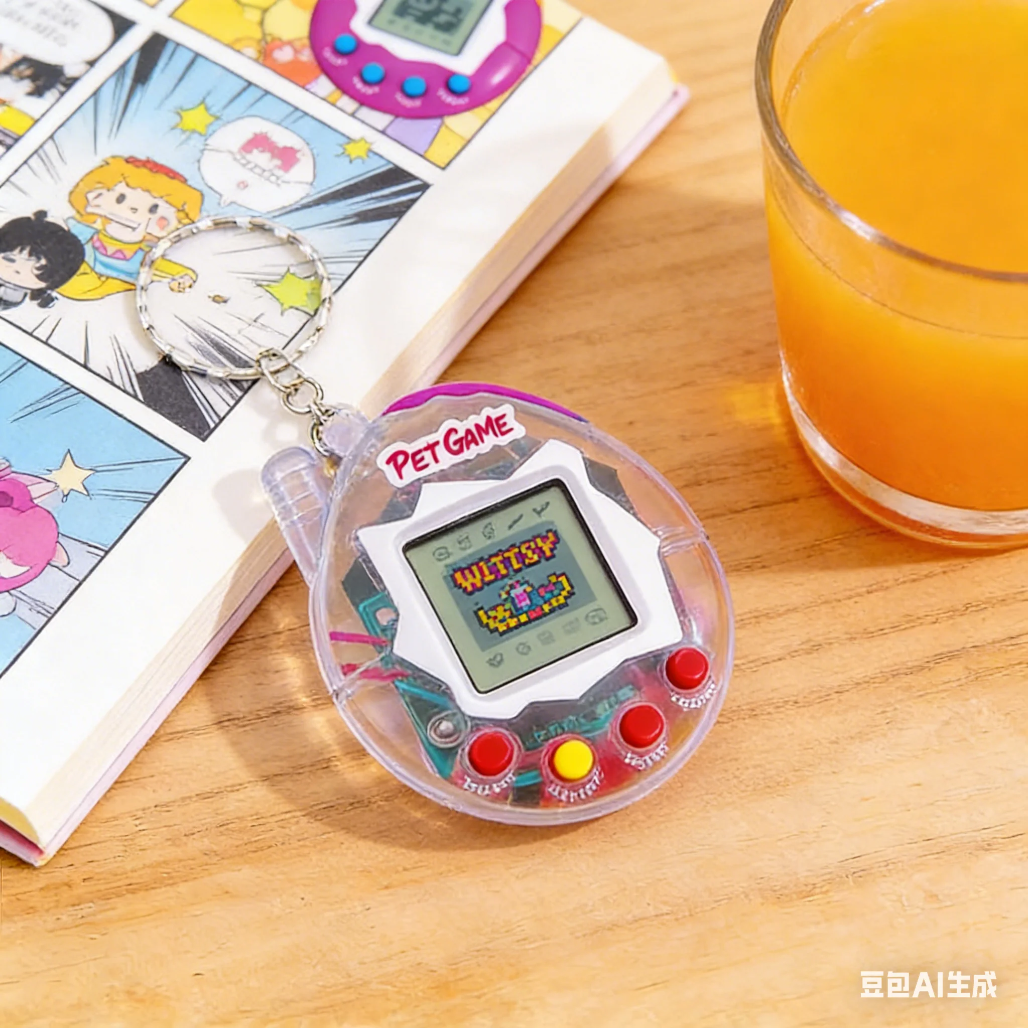 Cross-Border Electronic Pet Machine Virtual Retro Handheld Game Keychain Children's Toy Gift Luminous Toys from Mainland China