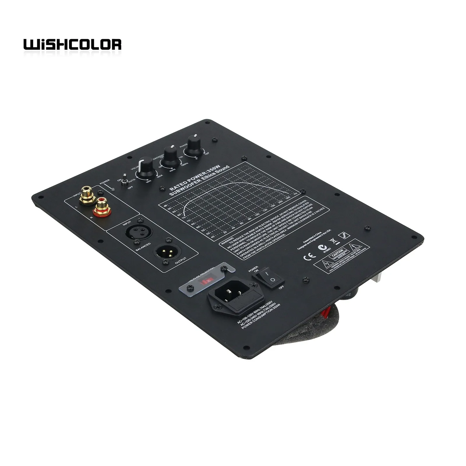 

Wishcolor Subwoofer Amplifier Board Plate Amplifier Ethics Sound 350W For Closed & Phase-Inverted Subwoofers