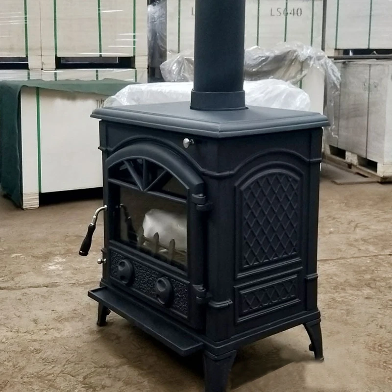 

Modern Freestanding Multifunctional Steel Wood Burning Stove See-Through Fireplace with Refractory Heating for Indoor Home Use