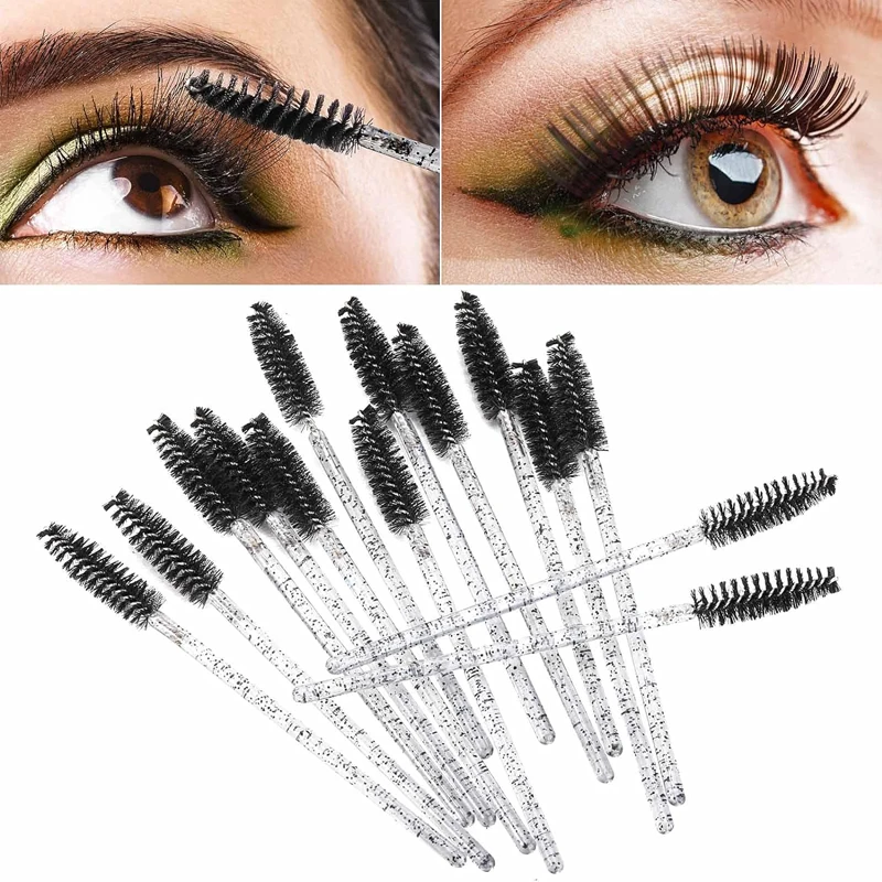 Disposable Mascara Wands Crystal Curling Eyebrow Spoolies Brush For Eyelash Extensions Grafted Lash Brushes Comb Makeup Tools