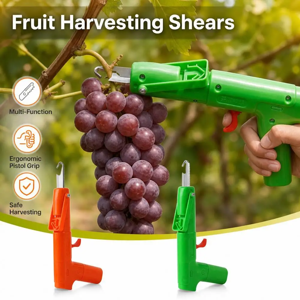 Manual Fruit Picker Shear Ergonomic Grip Rust Resistant Tool For Harvesting Cucumbers Peaches And Tomatoes