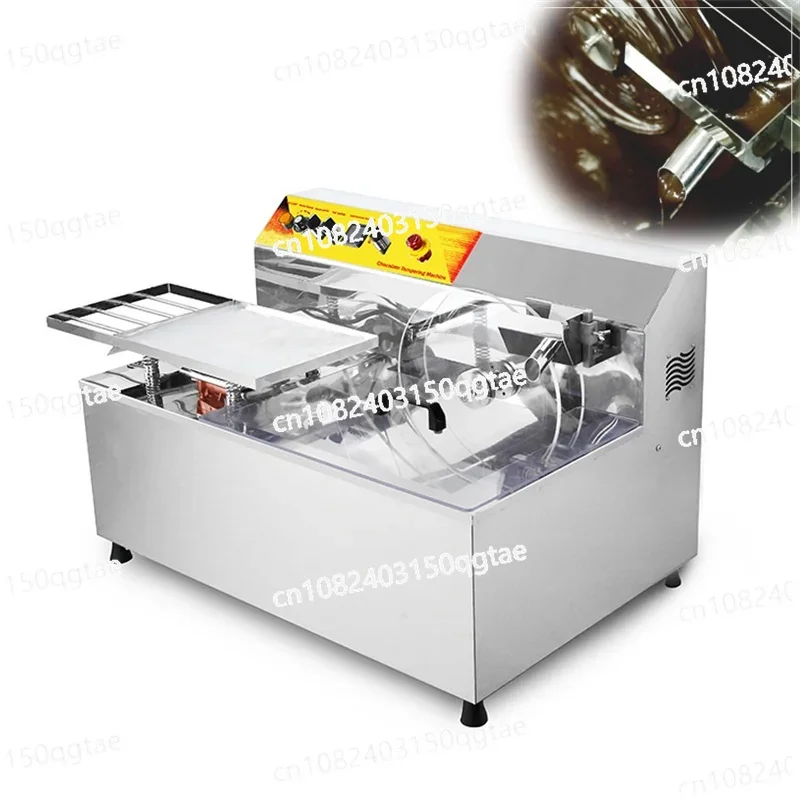 25L Capacity Chocolate Melting Machine with Vibration Table, Food Grade Chocolate Tempering Forming Machine