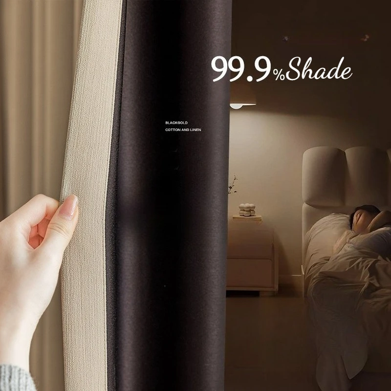 Bedroom Curtain Blackout Master Living Room French Chenille Insulated Shade Custom Size Elegant Fashion Thick Good Privacy