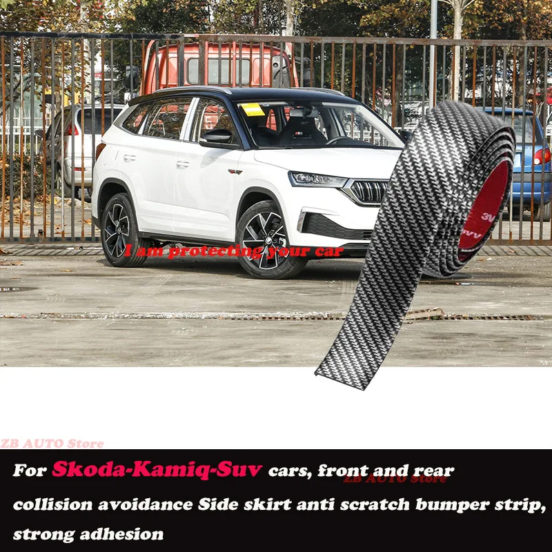 

Strong adhesive bumper strip, front and rear lip side skirts, collision and scratch resistant suitable For Skoda Kamiq Suv