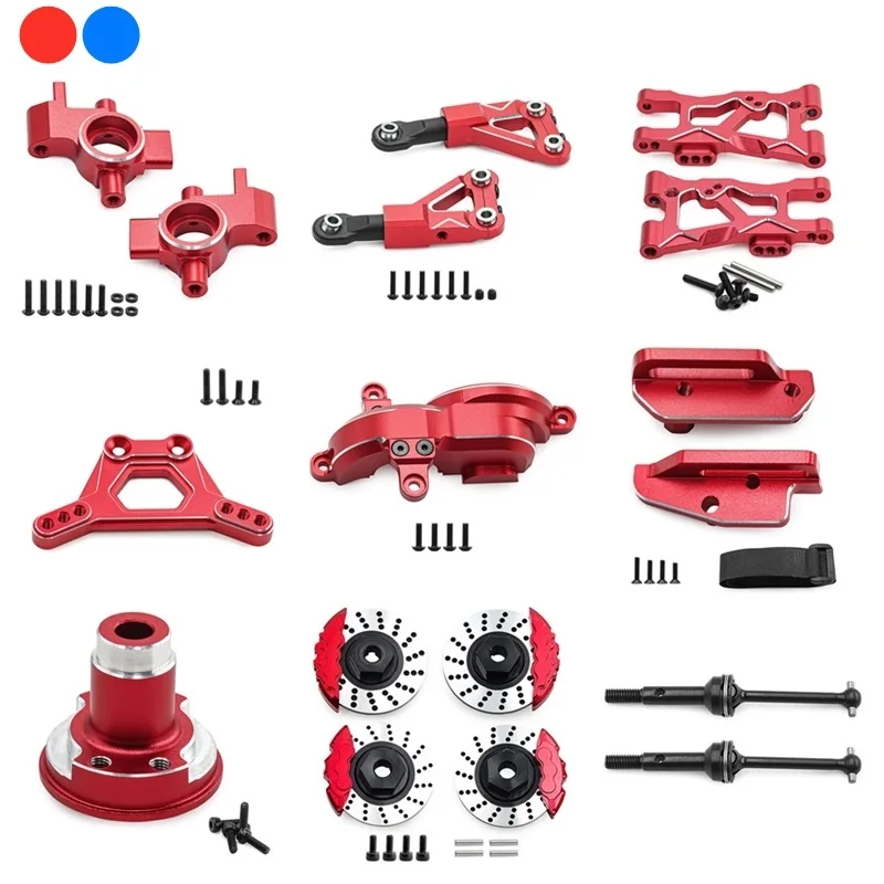 Piezas de mejora de Metal, bloque de dirección, brazo de suspensión, disco de freno del eje de transmisión para TRAXXAS 1/10 4-TEC Drift Ford Mustang, accesorios