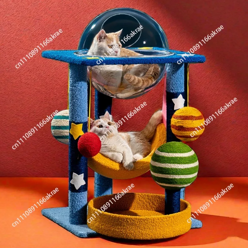 Cat climbing frame Cat scratching board Integrated sisal starry sky Cat climbing frame