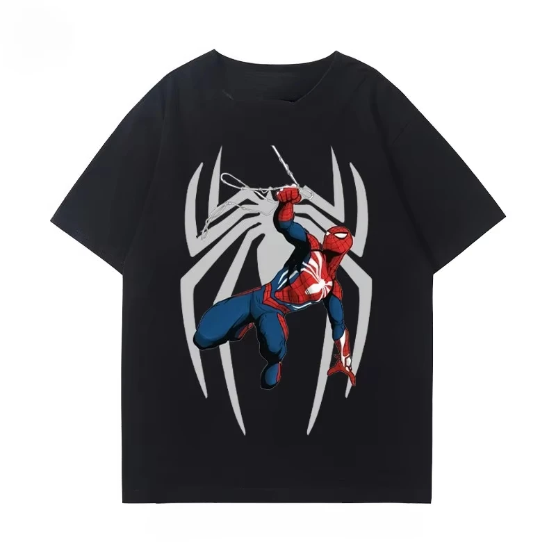 

Marvel Spider-Man Joint Animation Print T-shirt Men's and Women's Summer New American Loose Casual Trend Short-sleeved Top