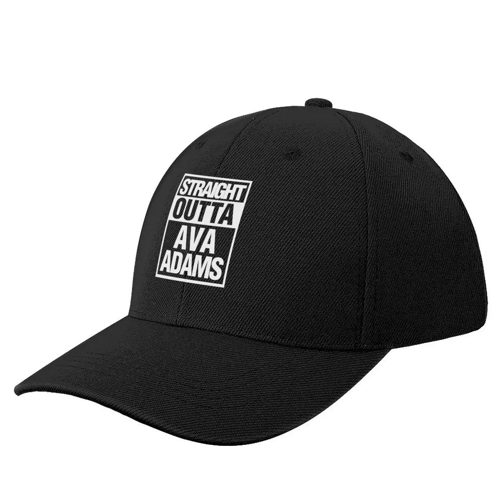 Straight outta Ava Adams Black and WhiteCap Baseball Cap Anime funny hat Caps For Men Women's