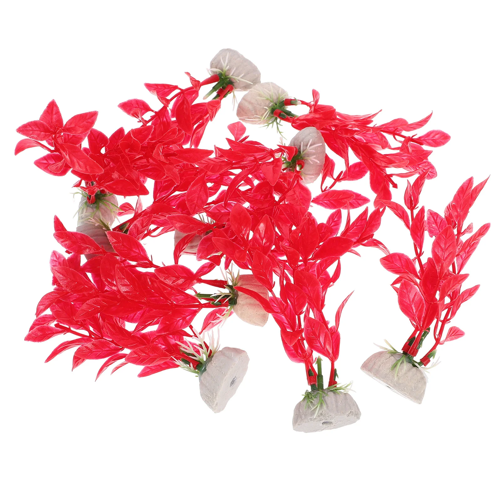 

10Pcs Artificial Aquatic Plants Fish Tank Decoration Lifelike Aquarium Accessories Realistic Colorful Plastic Plants
