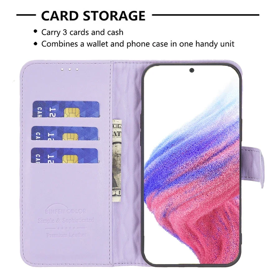 Portafoglio Piccolo Fragranza Flip Custodia in pelle per Samsung Galaxy A05s A14 A15 A34 A35 A53 A54 A55 S24 Ultra S23 Plus S22 S21 S20 FE