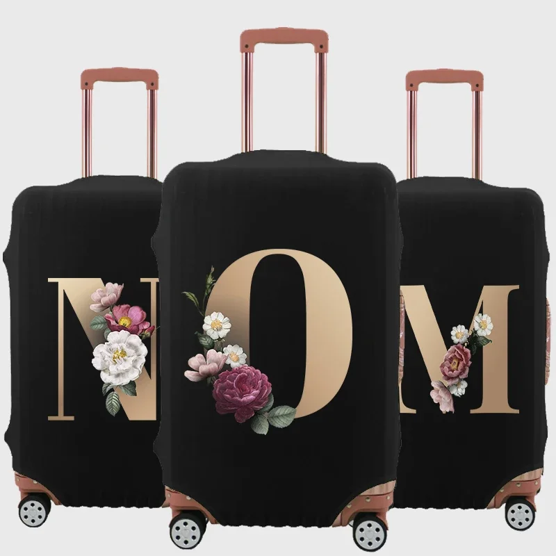 

Travel Elastic Luggage Protective Cover Fashion Case Suitcase Fit 18"-32" Trolley Baggage Covers Dust Cover gold Letter Printed