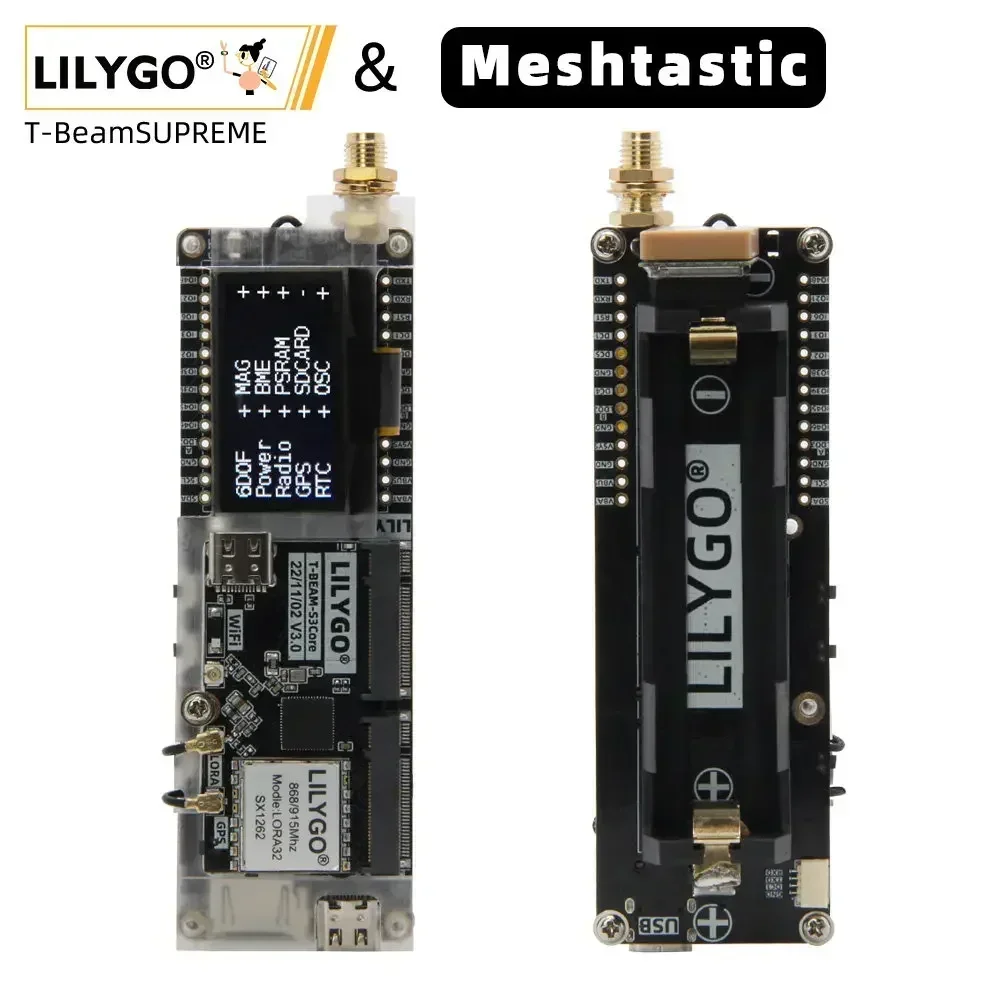 Moduł LILYGO Meshtastic T-Beam SUPREME ESP32-S3 SX1262 z GPS — 2