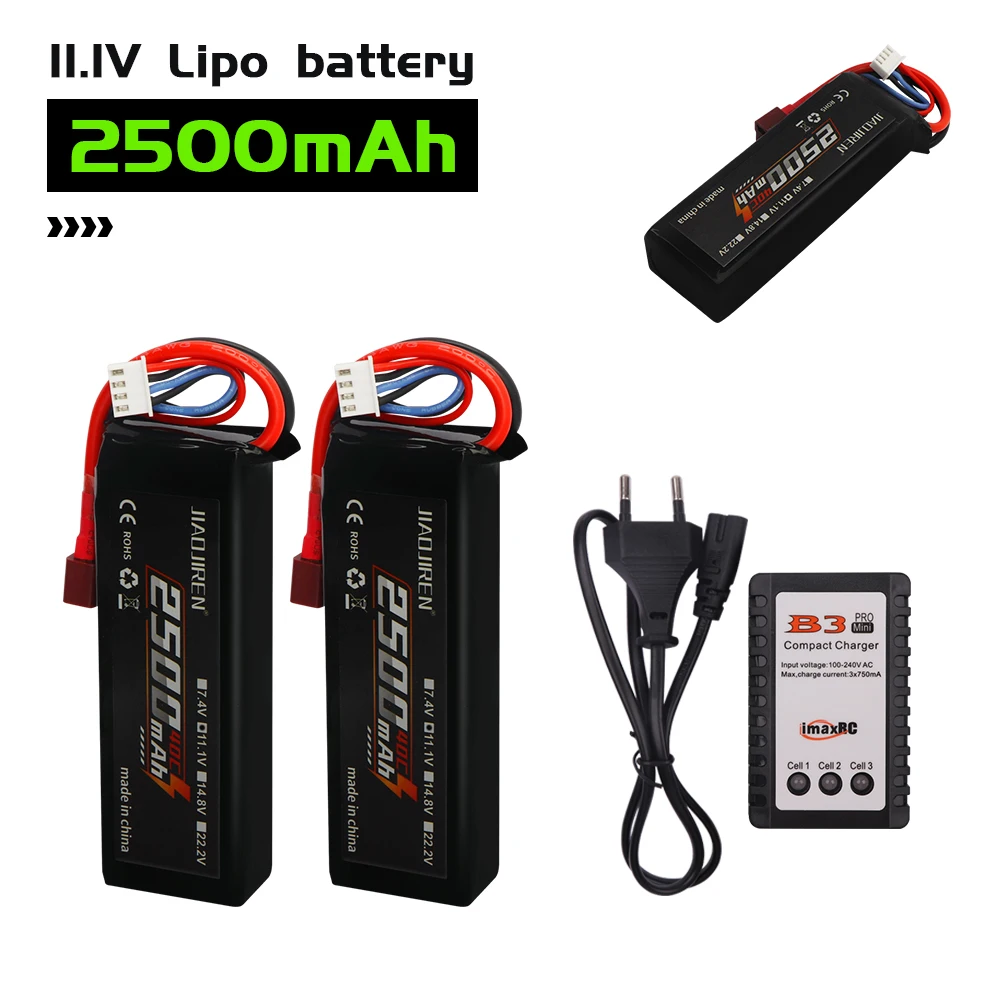 803496 11,1V 2500mAh 3S 40C LiPo-Akku für RC-Helikopter, Flugzeuge, Quadcopter, Autos mit KET-Stecker 3S 11,1V Batterie